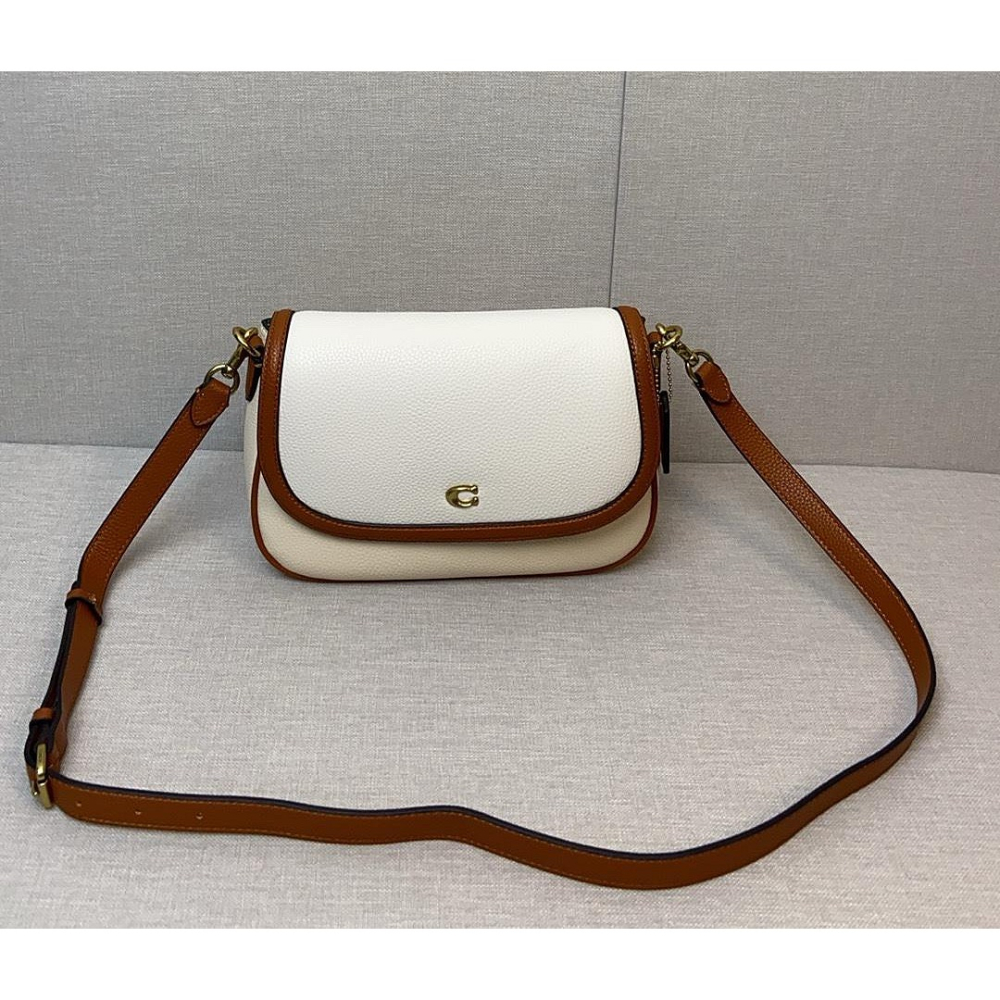 ✨美國代購✨特賣 COACH CU100 新款斜挎馬鞍包 翻蓋單肩包 休閒女包-細節圖2