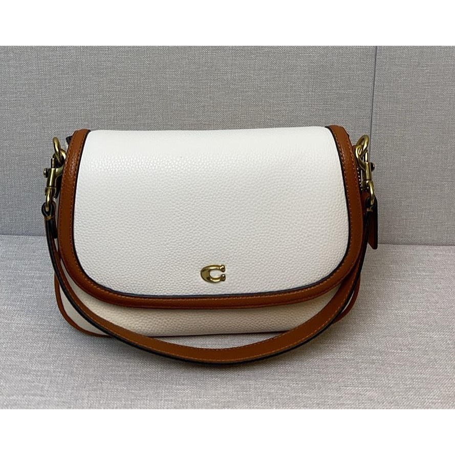 ✨美國代購✨特賣 COACH CU100 新款斜挎馬鞍包 翻蓋單肩包 休閒女包-細節圖4