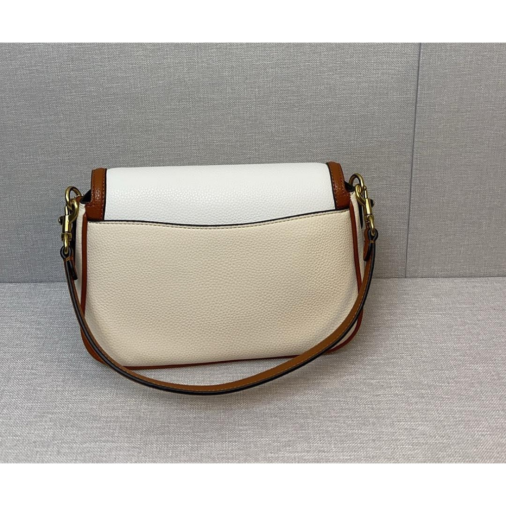 ✨美國代購✨特賣 COACH CU100 新款斜挎馬鞍包 翻蓋單肩包 休閒女包-細節圖5