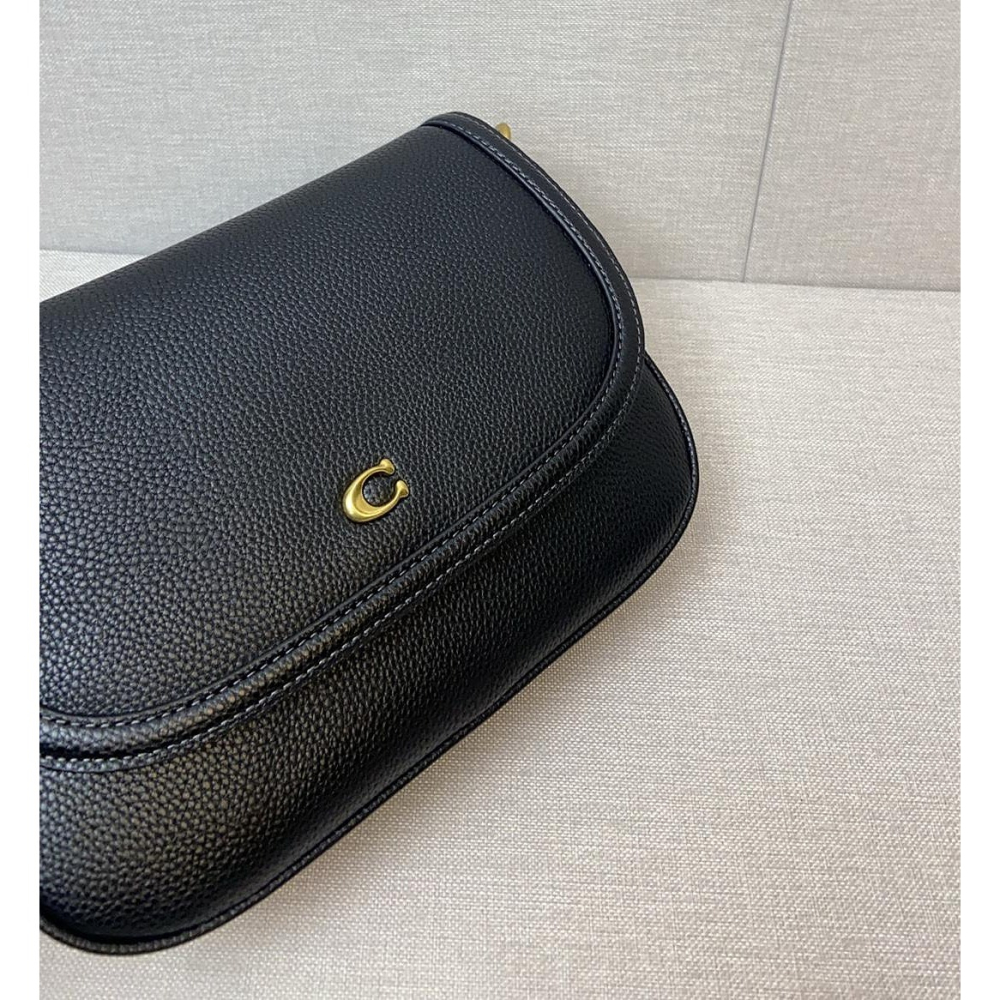 ✨美國代購✨特賣 COACH CU099 新款斜挎馬鞍包 翻蓋單肩包 休閒女包-細節圖5