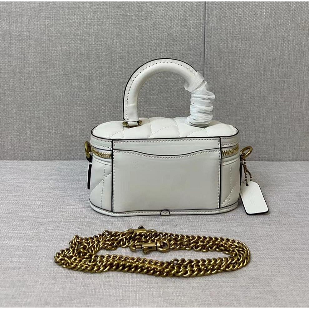 ✨美國代購✨限時特賣 COACH CT876 新款迷你手提斜挎女包 單肩包 化妝包 盒子包-細節圖8