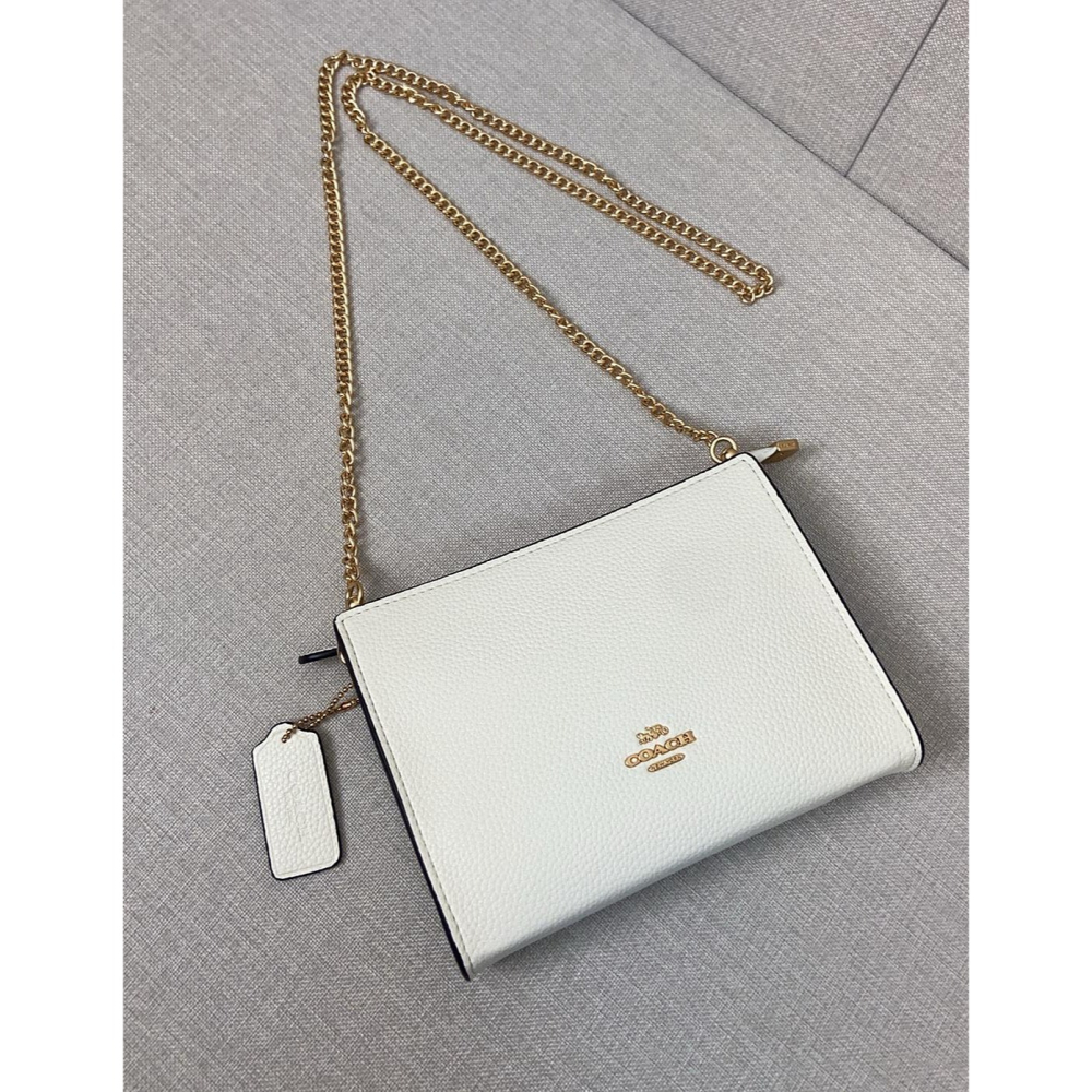 ✨美國代購✨特賣 COACH CR237 CR238 新款錬條斜挎女包 小方包 單肩包 錬條肩帶女包-細節圖4