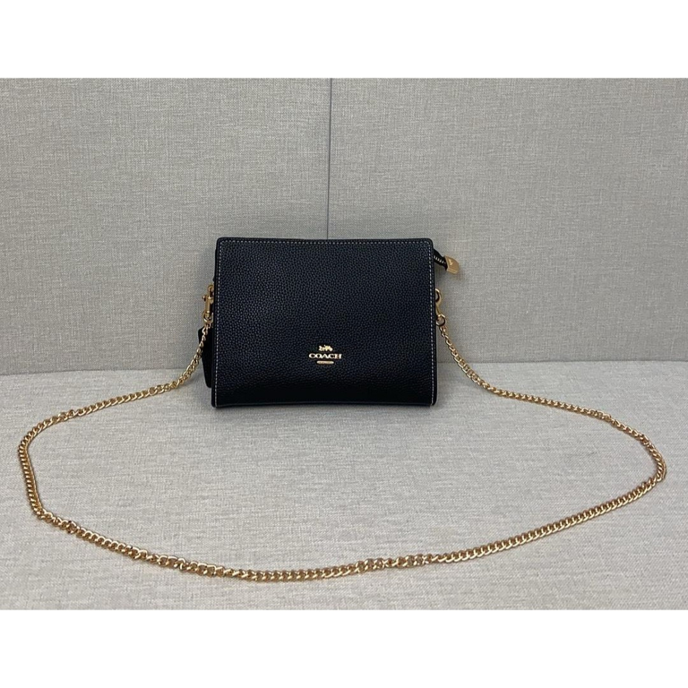 ✨美國代購✨特賣 COACH CR237 CR238 新款錬條斜挎女包 小方包 單肩包 錬條肩帶女包-細節圖8