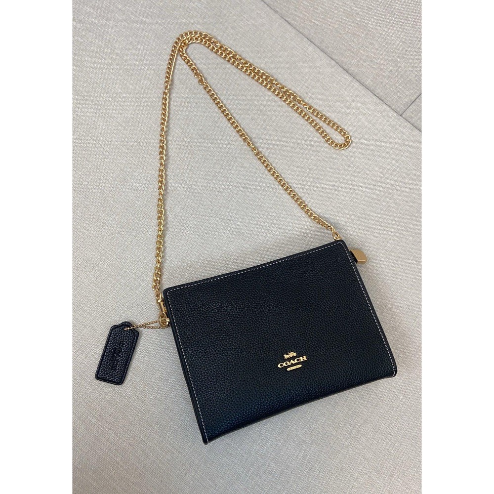 ✨美國代購✨特賣 COACH CR237 CR238 新款錬條斜挎女包 小方包 單肩包 錬條肩帶女包-規格圖1