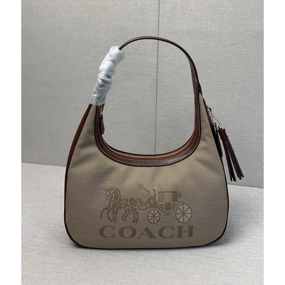 ✨美國代購✨特賣 COACH CR151 新款全皮腋下包 手提女包 手腕包-規格圖3