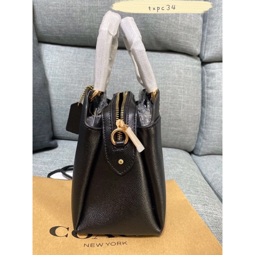 ✨美國代購✨ COACH 91146 Mini Lillie 防刮牛皮戴妃包 手提斜挎包 多隔層女包-細節圖2