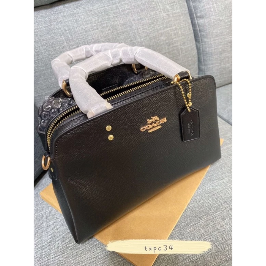 ✨美國代購✨ COACH 91146 Mini Lillie 防刮牛皮戴妃包 手提斜挎包 多隔層女包-細節圖6