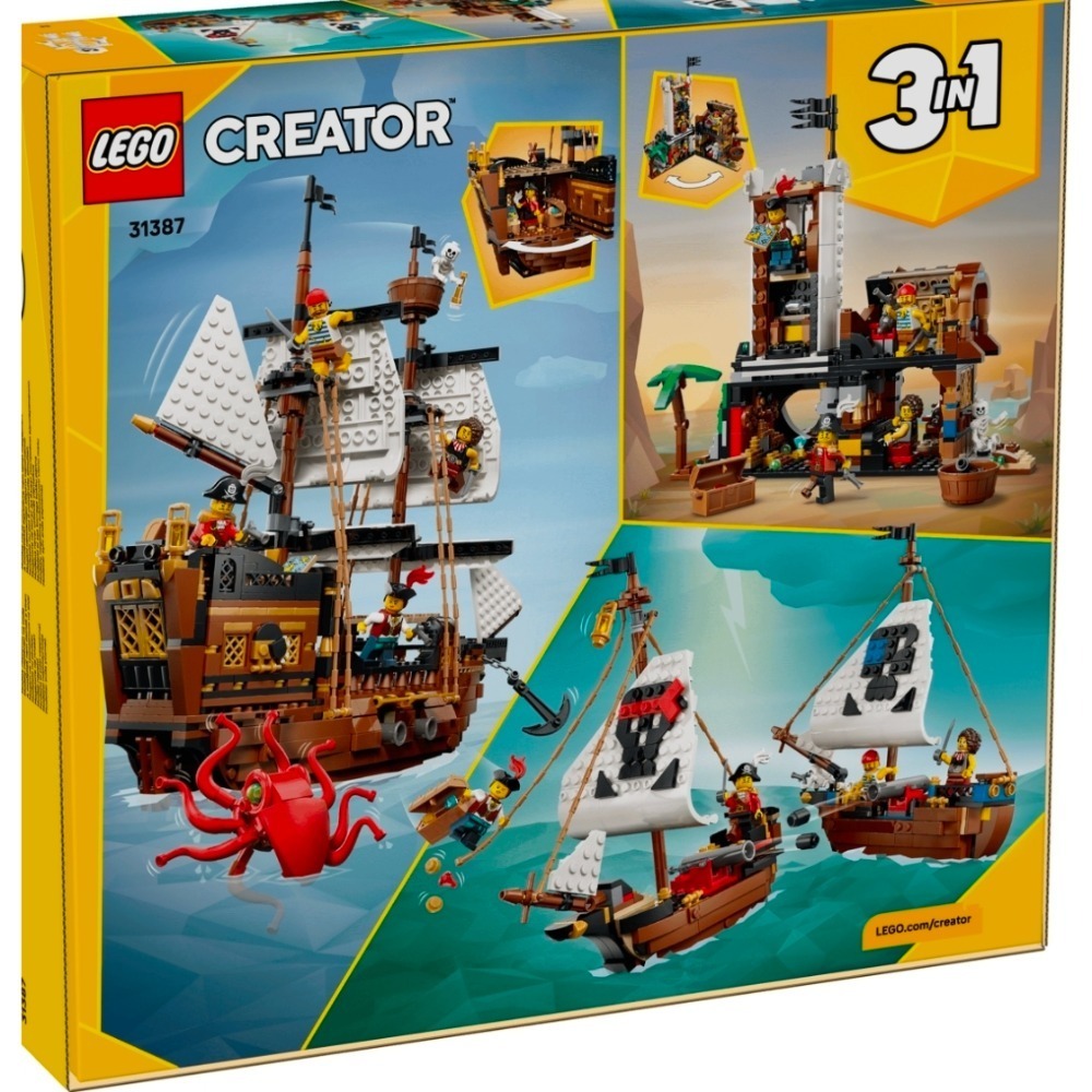 《玩具樂到家》LEGO 31387 經典海盜船（創意3合1系列）-細節圖3