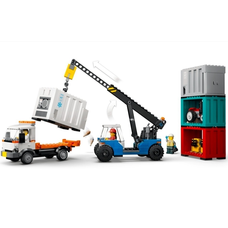《玩具樂到家》LEGO 60509 港口貨物列車和起重機與卡車（CITY）-細節圖3