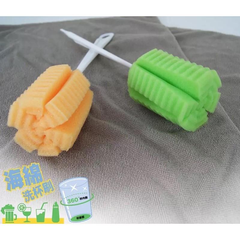 【全盛】現貨 台灣製造洗杯刷 奶瓶刷 海綿 杯子 玻璃杯刷 刷子 杯刷 菜瓜布杯刷【CF-02A-92914】-細節圖4