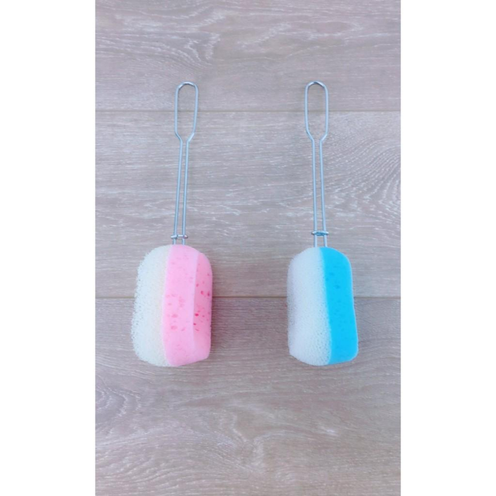 現貨 台灣製 速乾杯刷 奶瓶刷 雙面 刷子 菜瓜布 清潔杯刷 洗杯刷 保溫瓶刷 海綿刷 【CF-02A-32521】-細節圖3