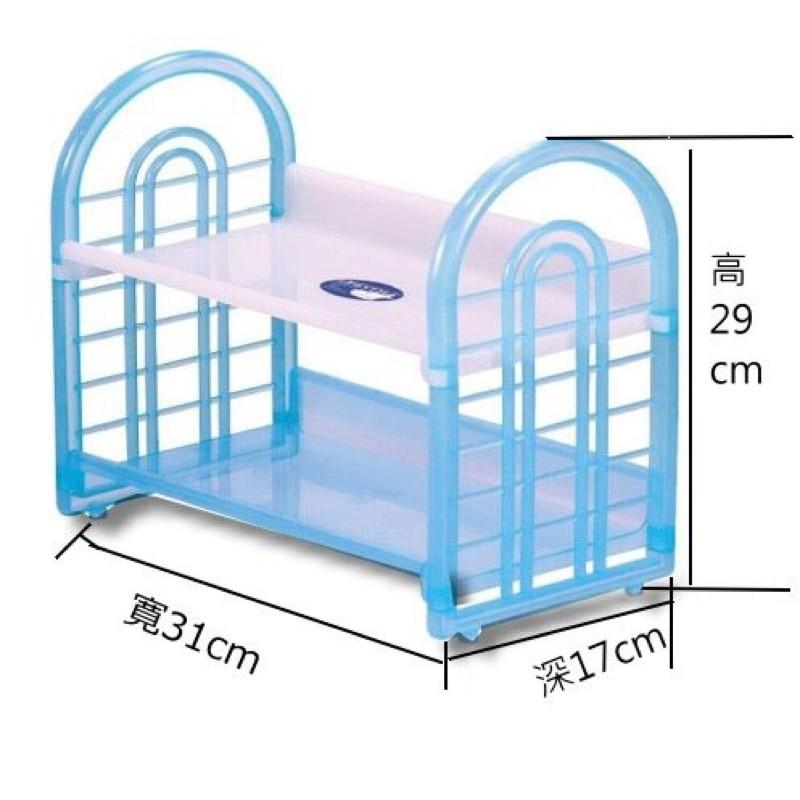 台灣製 現貨 佳斯捷 文具置物架 桌上收納架 小物品架 雙層書架  化妝品收納架 辦公室置物架【DJ-04A-01194-細節圖3