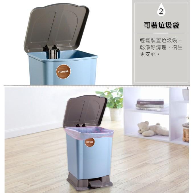 現貨 HOUSE 好室喵 腳踏式 垃圾桶 辦公室 垃圾桶 回收桶 清潔桶 時尚簡約 踏式【CF-04A-65798】-細節圖9