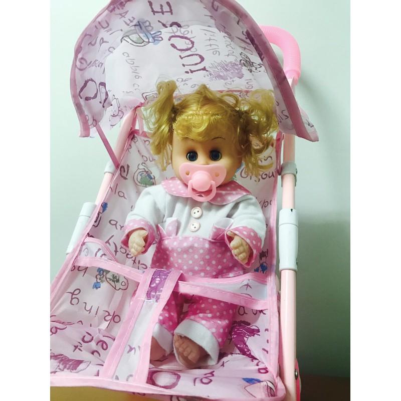 現貨 洋娃娃鐵管手推車 鐵製骨架 洋娃娃 手推車 尿布娃娃 女孩嬰兒推車 推車娃娃 學步車【CF-01A-00451】-細節圖8