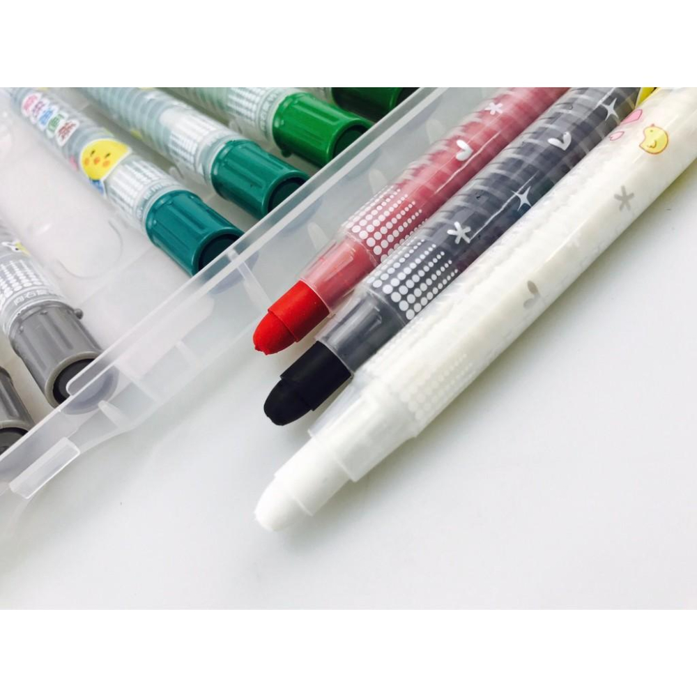 【全盛】現貨 旋轉蠟筆 油畫棒 水洗炫彩棒 畫畫 水彩畫 水洗蠟筆 畫圖  橡皮擦可擦 【CH-03B-63220】-細節圖5