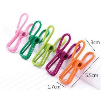 現貨 彩色銅絲夾 晾衣夾 文件夾 萬用夾 事務夾 收納夾子 吊衣夾 強力夾 彩色夾子 曬衣夾【CF-05A-00121】-細節圖4