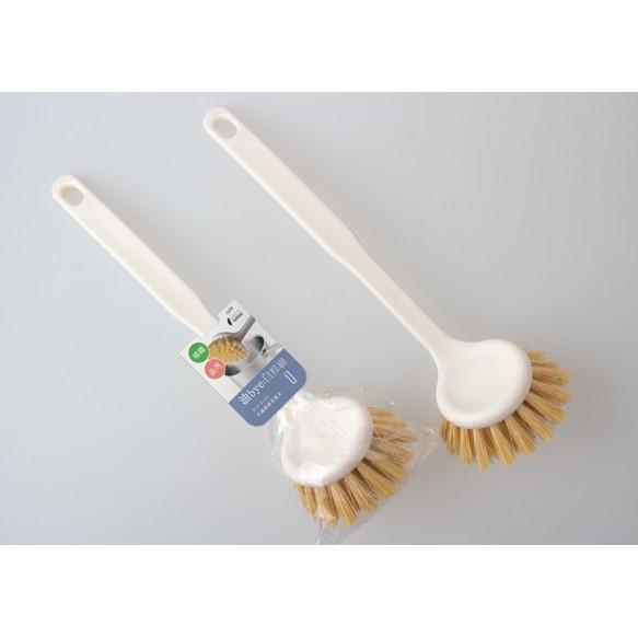 【全盛】現貨 台灣製造 不鏽鋼專用 白棕刷  刷子 鍋具刷 廚房專用 洗鍋子 棕刷【CF-02B-32781】-細節圖2