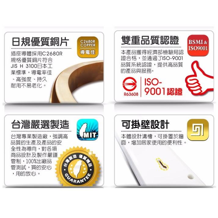 現貨 3座3切保護傘系列安全延長線組 6尺9尺延長線 家電延長線【CF-03A-73860】-細節圖8