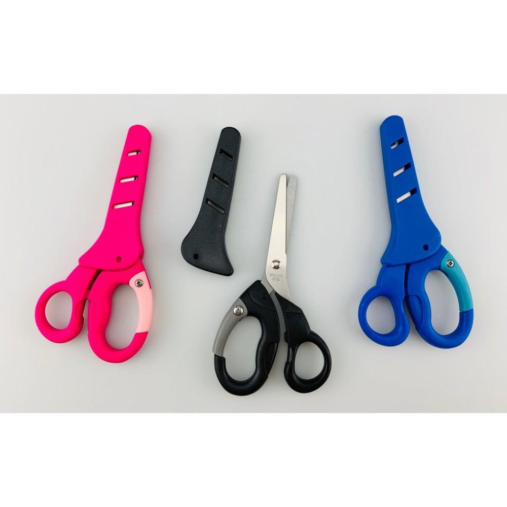 現貨  加套扣環安全剪刀 鈦金工業用剪刀 安全剪刀 剪刀 工業用剪刀 不銹鋼剪刀【CF-03A-34475】-細節圖5