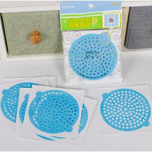 現貨  台灣製 浴室毛髮收集貼布 排水孔貼 防毛髮貼 過濾貼 地漏貼 排水孔濾網【CF-05A-94482】-細節圖6