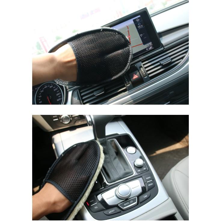 【全盛】仿羊毛洗車手套  汽車 洗車 手套 海綿 清潔 短毛 仿羊毛 輪框 擦車 輪框 玻璃【CF-03B-96463】-細節圖7