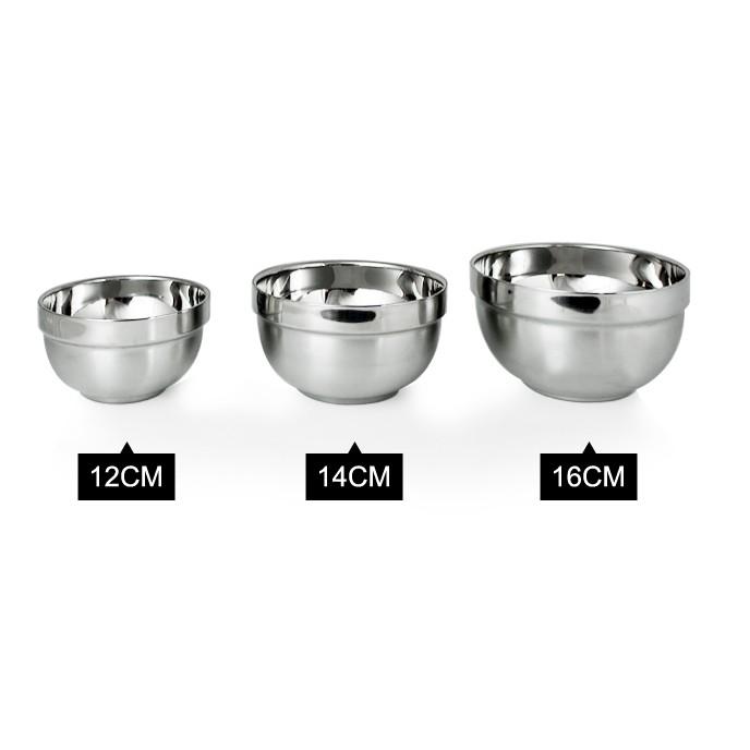 現貨 不鏽鋼雙層碗  304不銹鋼碗 兒童餐具 雙層碗 湯碗 飯碗露營 廚房  兒童隔熱碗【CF-02B-89501】全-細節圖3