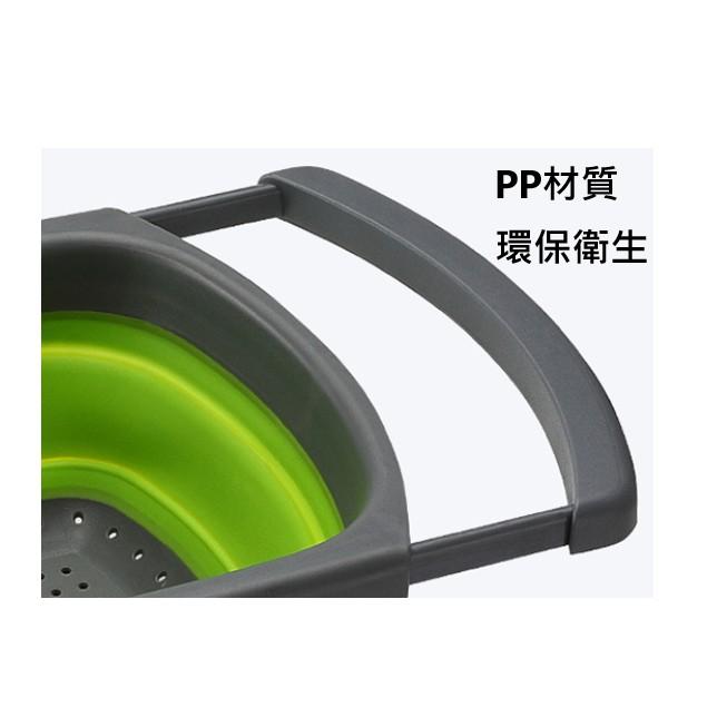 【全盛】矽膠伸縮瀝水架 瀝水籃 矽膠籃 伸縮籃 瀝水架 清洗蔬果 廚房用品 收納籃 【CF-02A-67119】-細節圖7