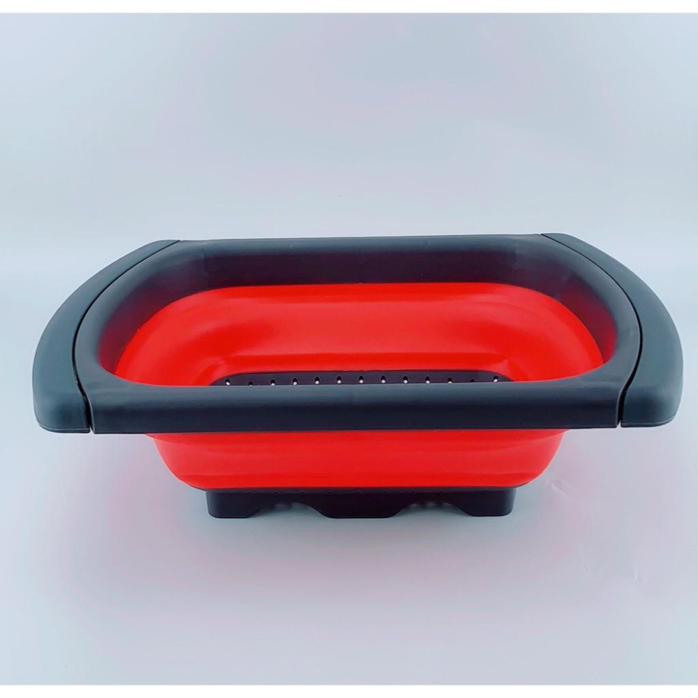 【全盛】矽膠伸縮瀝水架 瀝水籃 矽膠籃 伸縮籃 瀝水架 清洗蔬果 廚房用品 收納籃 【CF-02A-67119】-細節圖8