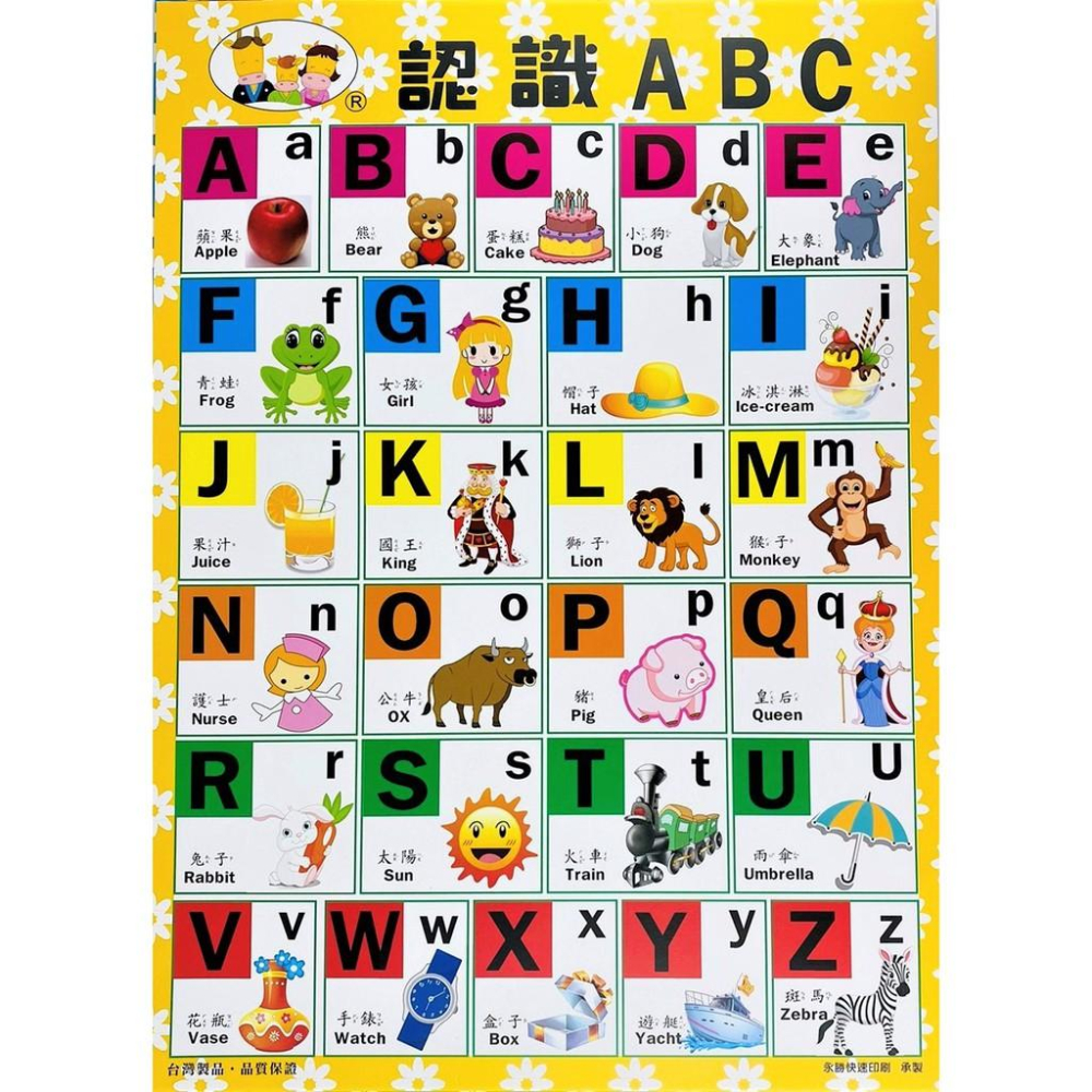 ★全盛★識字圖表 兒童學習表 彩色圖表 認識注音 數字 英文 蔬果 九九乘法 識字表 早教【CF-02B-50102】-細節圖2