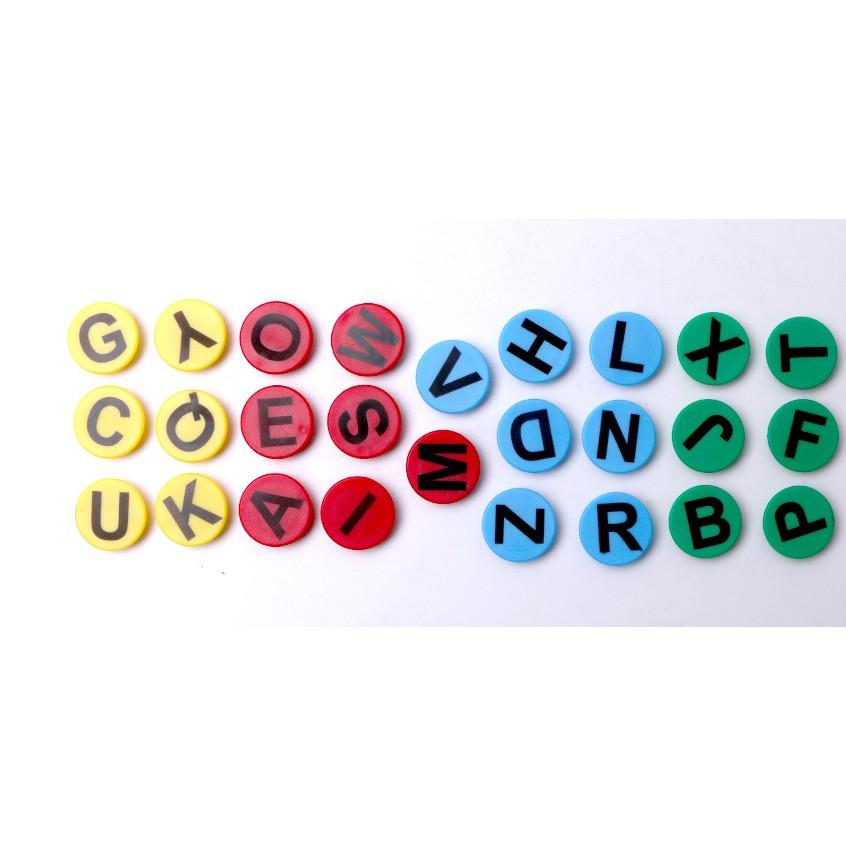 【現貨】字母磁鐵 ABC磁鐵 圓形磁鐵 彩色磁鐵 冰箱磁鐵 強力磁吸 磁性白板專用【DJ-03A-46998】-細節圖2