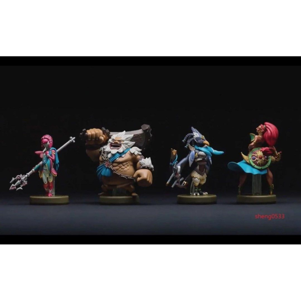 amiibo 薩爾達傳說 曠野之息 荒野之息 四英傑 里巴爾 米法 烏魯波薩 達魯凱爾 4隻1套販售 光陽行-細節圖2