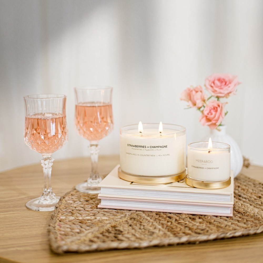 Meeraboo澳洲植萃手作香氛蠟燭-香檳泡泡莓-細節圖2