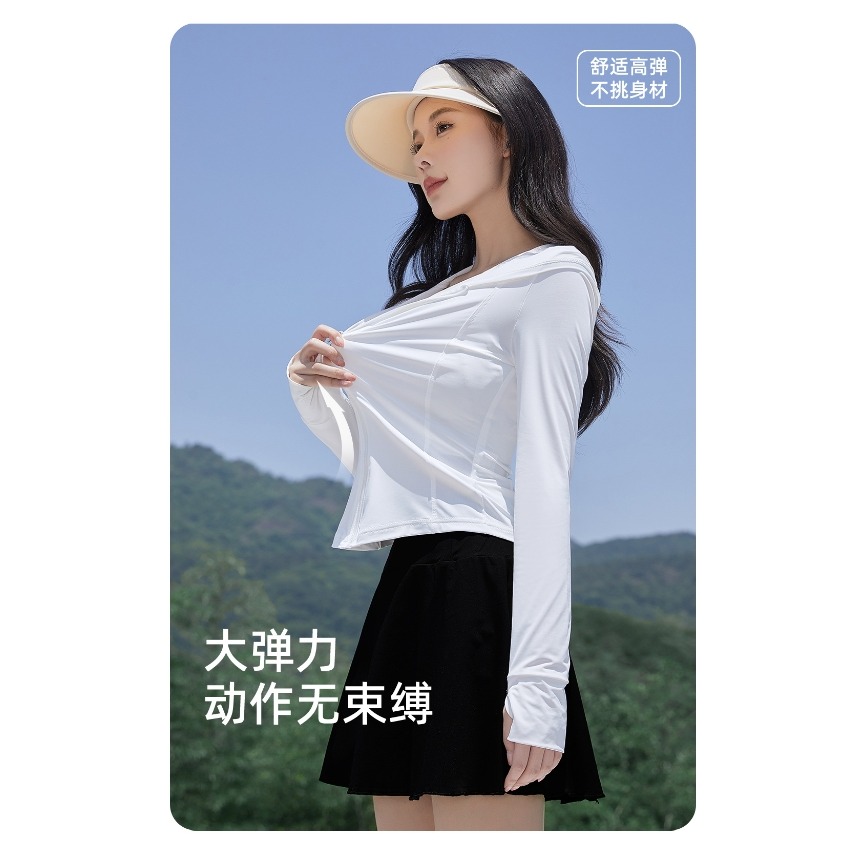 【NeiNei選品】💠現貨💠修身防曬衣 🐳顯瘦 UPF50+防曬衣 女款夏季 連帽設計 防紫外線 透氣 防曬衫-規格圖11