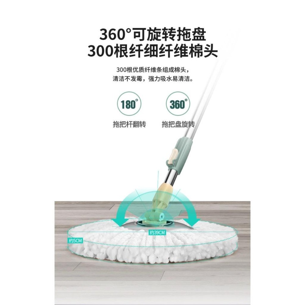 🇹🇼拉拉Lala＇s 拖把桶旋轉拖把好神拖家用懶人雙驅動乾濕分離免手洗拖布桶-細節圖6