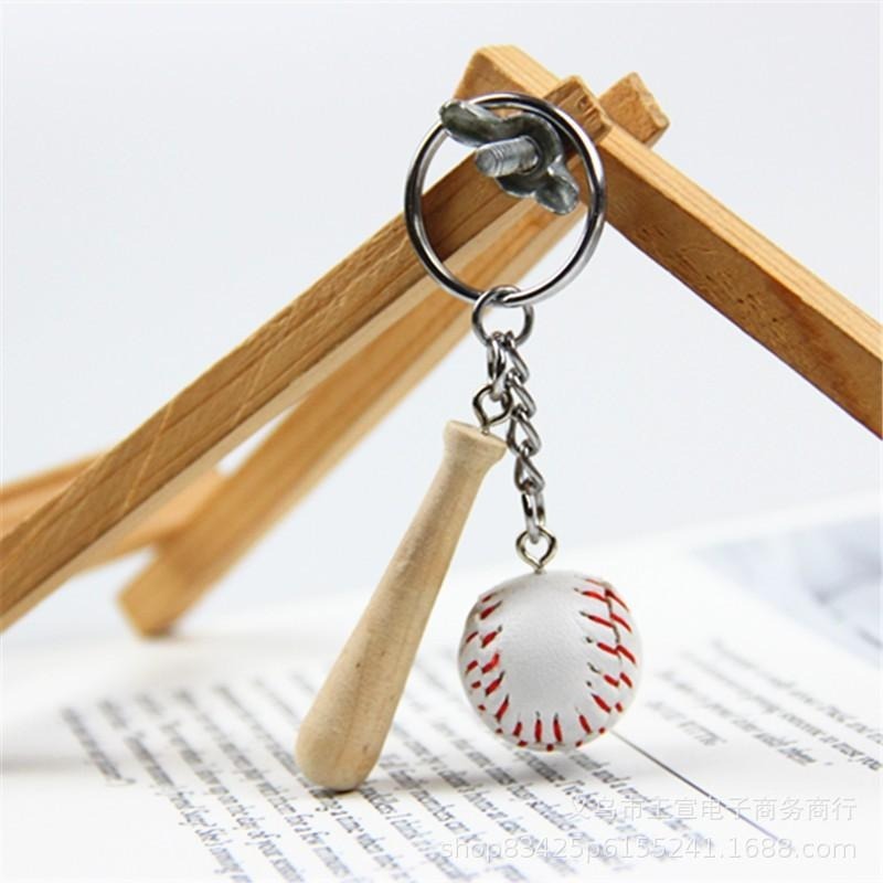 🇹🇼拉拉Lala＇s 模擬棒球鑰匙圈掛飾 創意新款運動精緻棒球車鑰匙圈飾品 網路商店贈品-細節圖2
