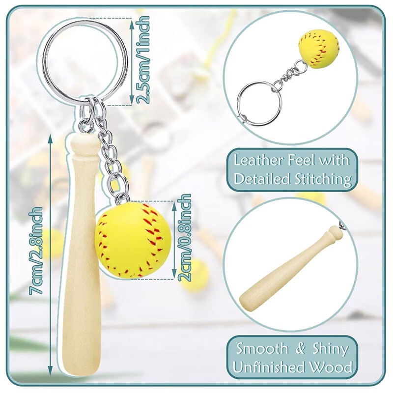 🇹🇼拉拉Lala＇s 模擬棒球鑰匙圈掛飾 創意新款運動精緻棒球車鑰匙圈飾品 網路商店贈品-細節圖5