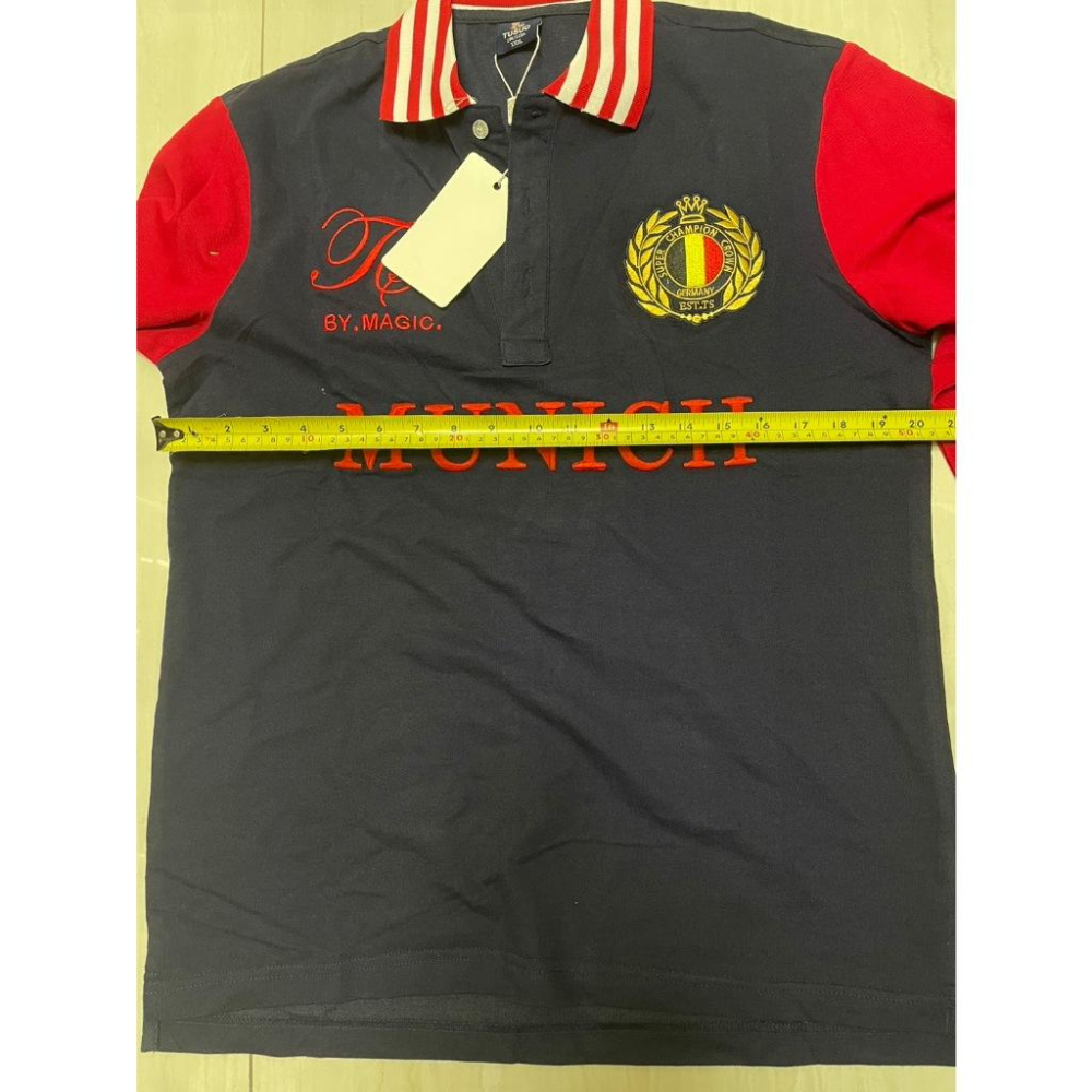 🇹🇼拉拉Lala＇s 長袖polo衫男運動休閒輕奢純棉撞色刺繡學院風大碼-細節圖7