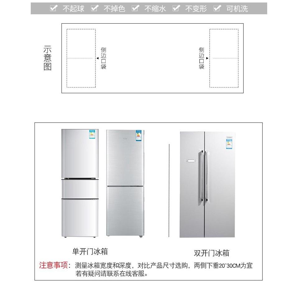 🇹🇼拉拉Lala＇s 歐式布藝冰箱蓋布對開門雙開門單開門冰箱罩套-細節圖3