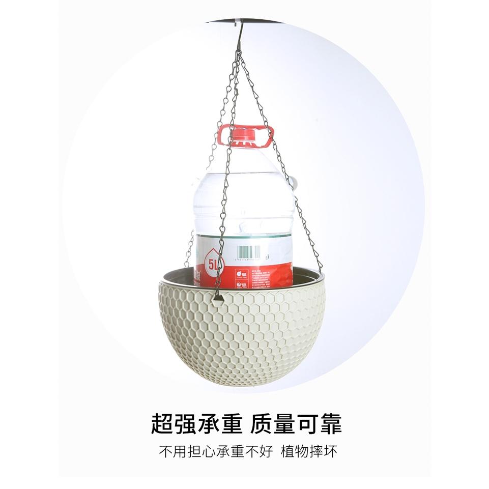 🇹🇼拉拉Lala＇s 蜂巢藤編垂吊塑膠花盆歐式吊盆掛盆室內吊蘭吊籃懸掛式樹脂大花盆-細節圖2