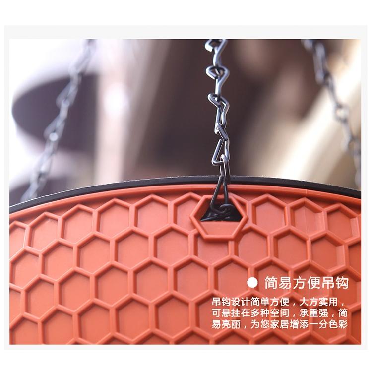 🇹🇼拉拉Lala＇s 蜂巢藤編垂吊塑膠花盆歐式吊盆掛盆室內吊蘭吊籃懸掛式樹脂大花盆-細節圖3