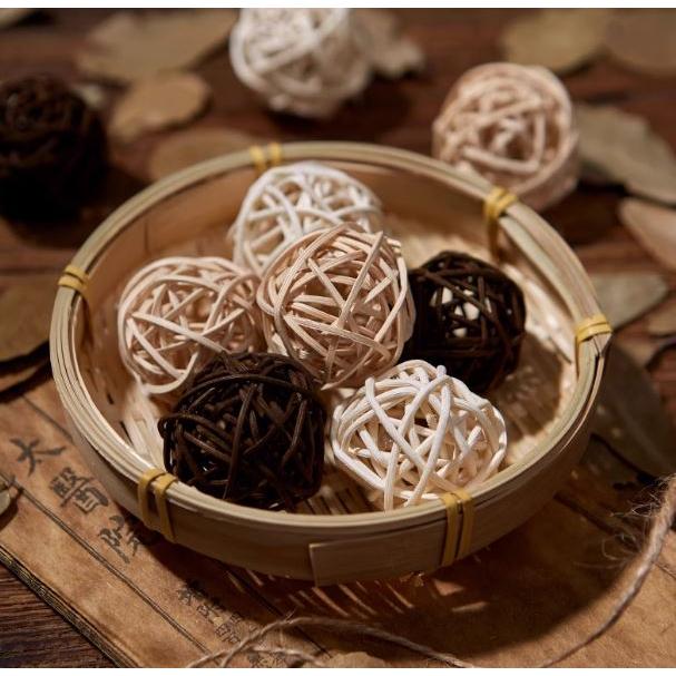 🇹🇼拉拉Lala＇s 藤球森系環創材料田園吊飾裝飾拍照道具天然原木鸚鵡啃咬貓咪-細節圖2