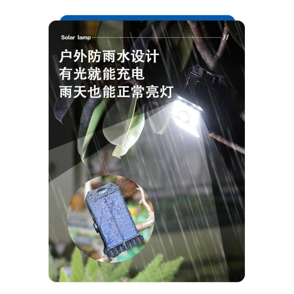 🇹🇼拉拉Lala＇s 光控太陽能夾子燈戶外防水庭院花園壁燈應急照明燈露營人體感應路燈-細節圖4