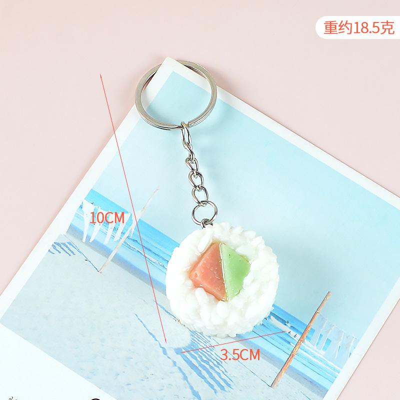 🇹🇼拉拉Lala＇s PVC仿真食物模型挂件日式仿真壽司飯糰書包鑰匙扣小掛飾食玩模型-細節圖7