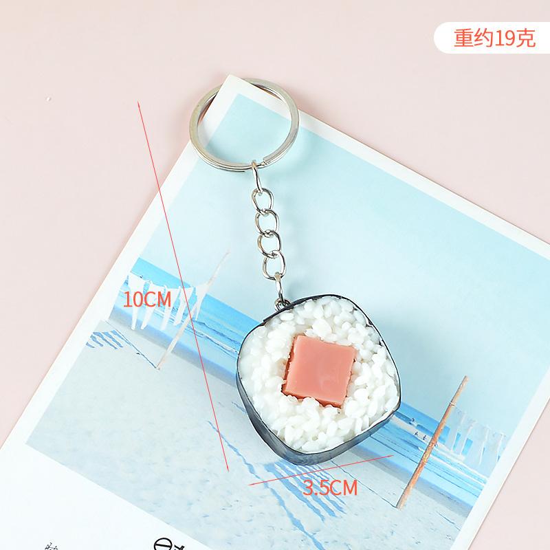 🇹🇼拉拉Lala＇s PVC仿真食物模型挂件日式仿真壽司飯糰書包鑰匙扣小掛飾食玩模型-細節圖8