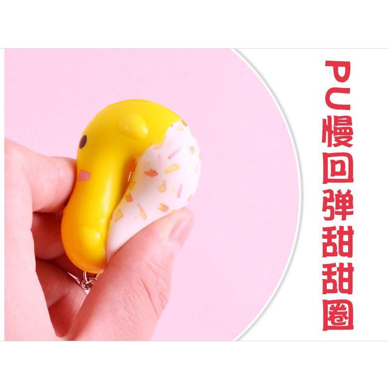 🇹🇼拉拉Lala＇s 軟萌可愛系Pu慢回彈仿真甜甜圈鑰匙圈挂件Squishy萌寵全印甜甜圈-細節圖6