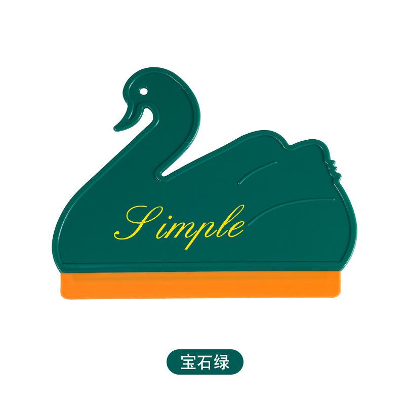 🇹🇼拉拉Lala＇s 擦玻璃神器卡通天鵝浴室衛生間除霧刮水板家用鏡子矽膠刮水器-細節圖7