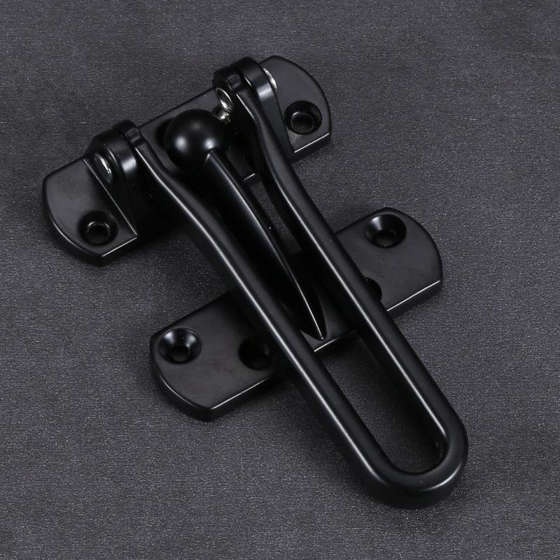 🇹🇼拉拉Lala＇s 防盜扣不銹鋼酒店安全黑色鏈條鎖防賊賓館插銷房門內反鎖扣門栓-細節圖3