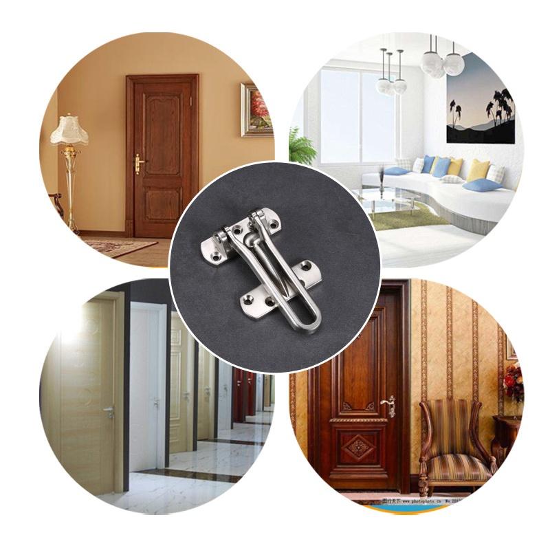 🇹🇼拉拉Lala＇s 防盜扣不銹鋼酒店安全黑色鏈條鎖防賊賓館插銷房門內反鎖扣門栓-細節圖5