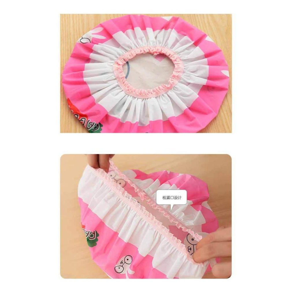 🇹🇼拉拉Lala＇s 可愛卡通成人女士洗澡浴帽日式加厚洗頭沐浴帽防油煙帽子-細節圖2