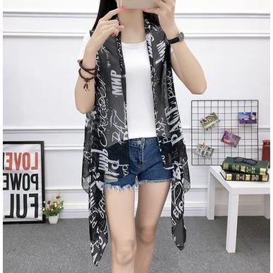 🇹🇼拉拉Lala＇s 夏季雪紡長款外搭無袖背心馬夾馬甲披肩開衫防曬衫女-細節圖6